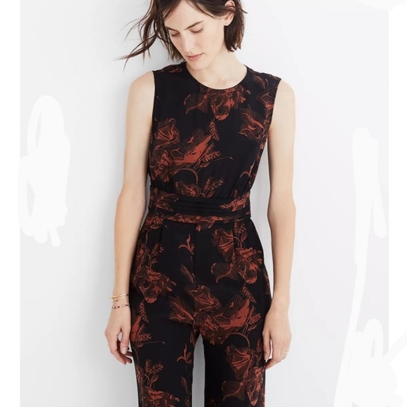 Madewell Isabella Silk Floral Jumpsuit - Picture 2 of 12